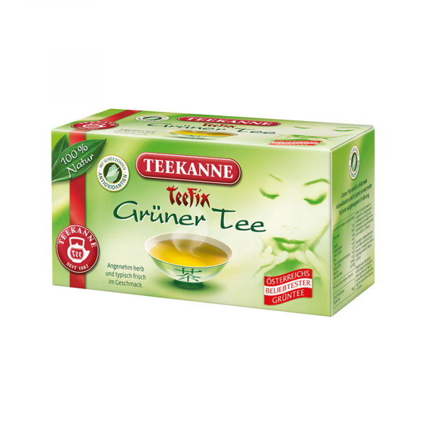 Teekanne Teefix Grüner Tee, 20 Teebeutel im Kuvert